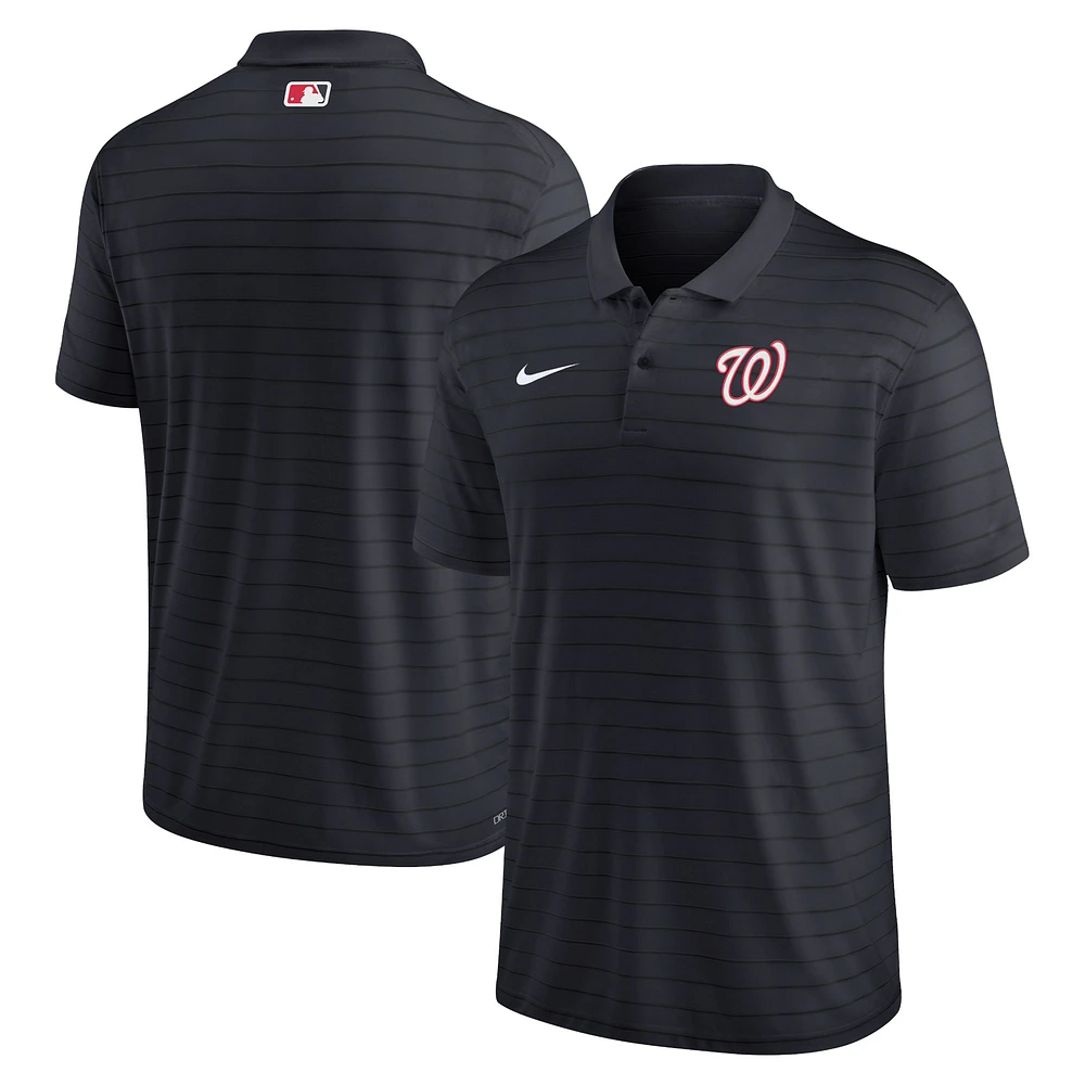 Polo de performance à rayures Victory pour homme, bleu marine, Washington Nationals Authentic Collection homme