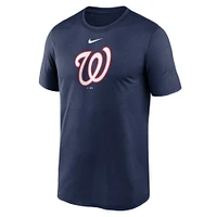 T-shirt de performance à grand logo Nike pour hommes, bleu marine, Washington Nationals Legend Fuse