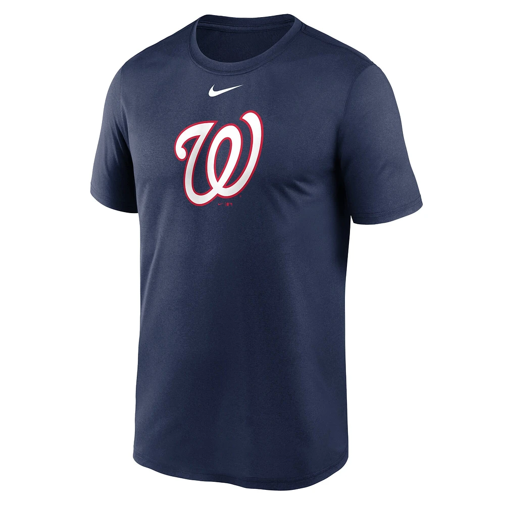 T-shirt à logo New Legend des Washington Nationals Nike pour homme, bleu marine