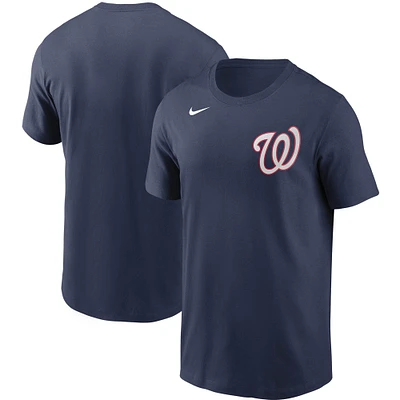 T-shirt pour homme avec inscription de l'équipe des Washington Nationals Nike bleu marine