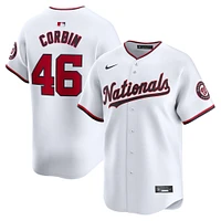 Maillot Nike Patrick Corbin pour homme, blanc, Washington Nationals, domicile, joueur limité