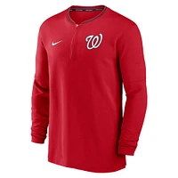 Men's Nike Red Washington Nationals Authentic Collection Performance Half-Zip Top