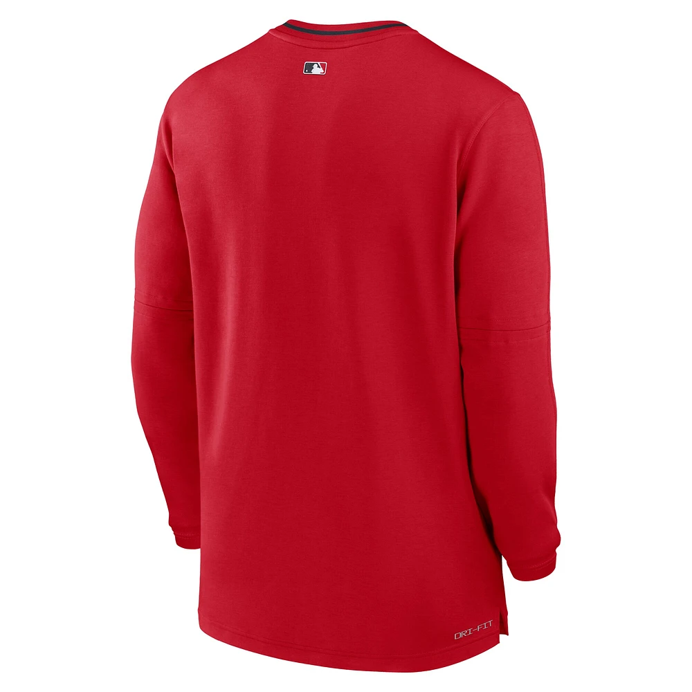 Men's Nike Red Washington Nationals Authentic Collection Performance Half-Zip Top