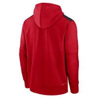 Men's Nike Red Washington Nationals Authentic Collection Performance Pullover Hoodie