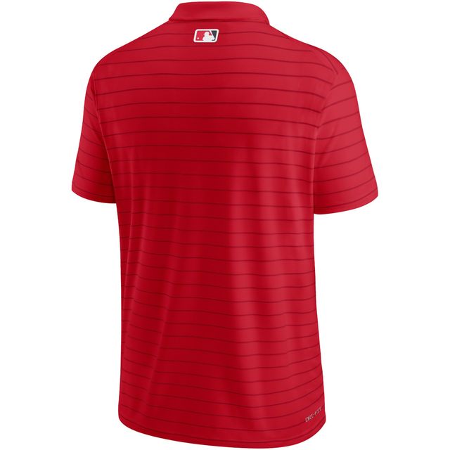 Polo en piqué à rayures Nike Nationals Authentic Collection pour hommes, rouge