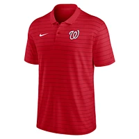 Polo de performance à rayures Victory pour homme, collection authentique, rouge des Washington Nationals Nike,