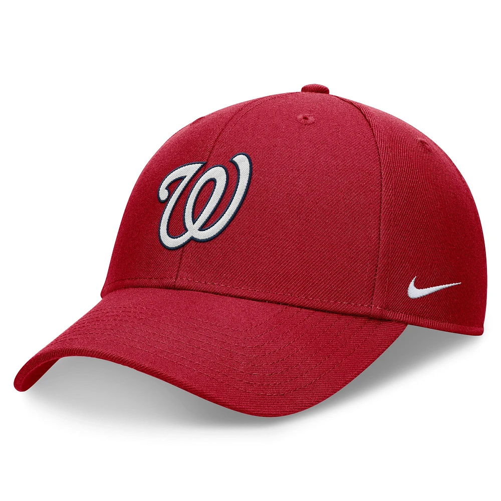 Casquette ajustable Nike Washington Nationals Club Performance pour homme, rouge