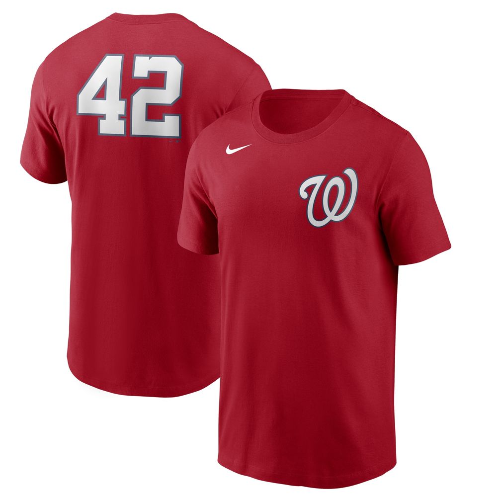 Men's Nike Red Washington Nationals Jackie Robinson Day Team 42 T-Shirt