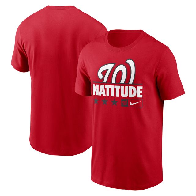 T-shirt de l'équipe locale Natitude des Nationals Washington Nike rouge pour homme