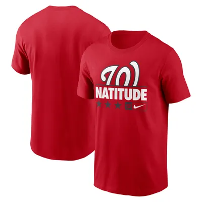 Nike Tee Athletic Cut Washington Nationals Gray T-Shirt Size M Medium