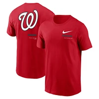 T-shirt à épaules dénudées Nike Washington Nationals pour homme rouge