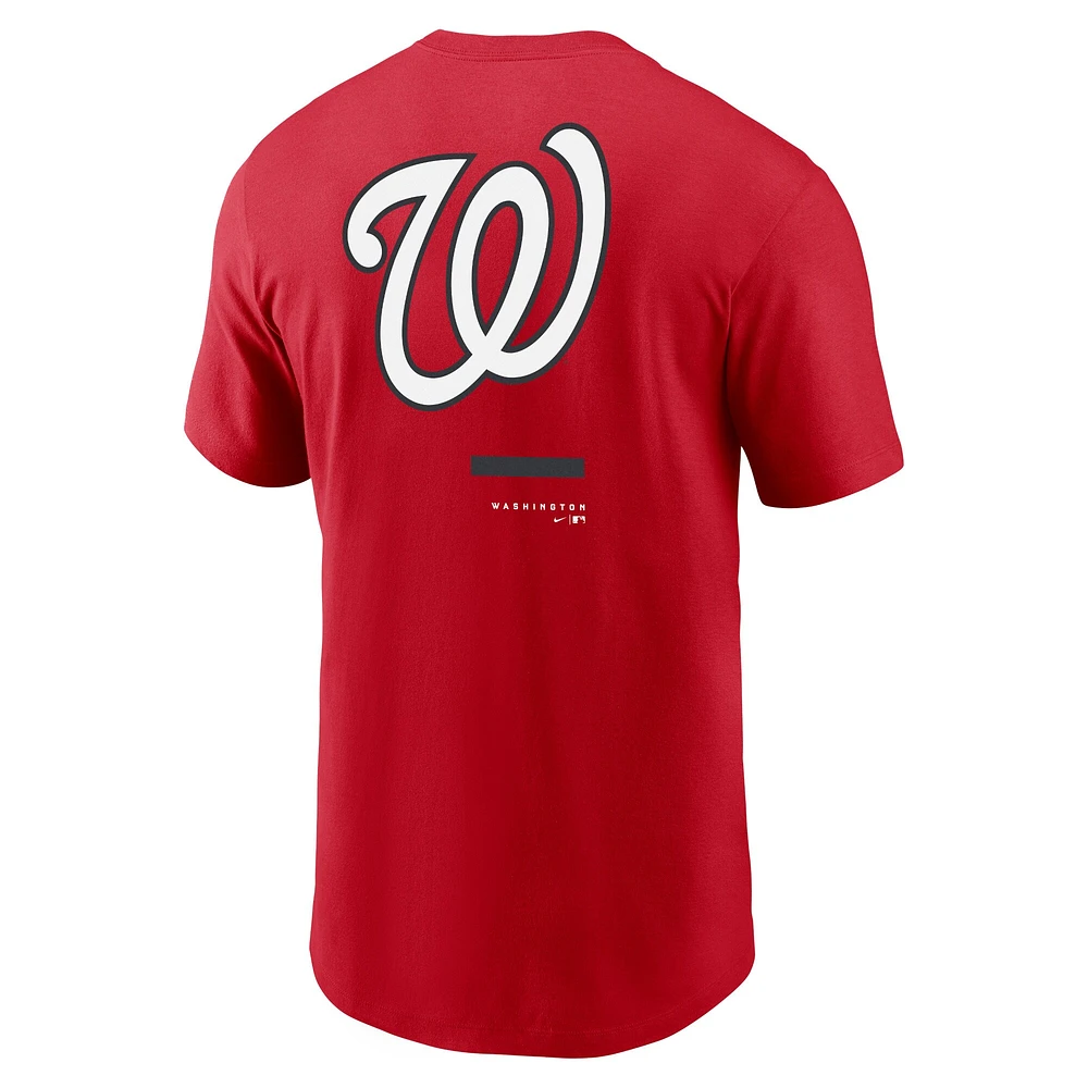 T-shirt à épaules dénudées Nike Washington Nationals pour homme rouge