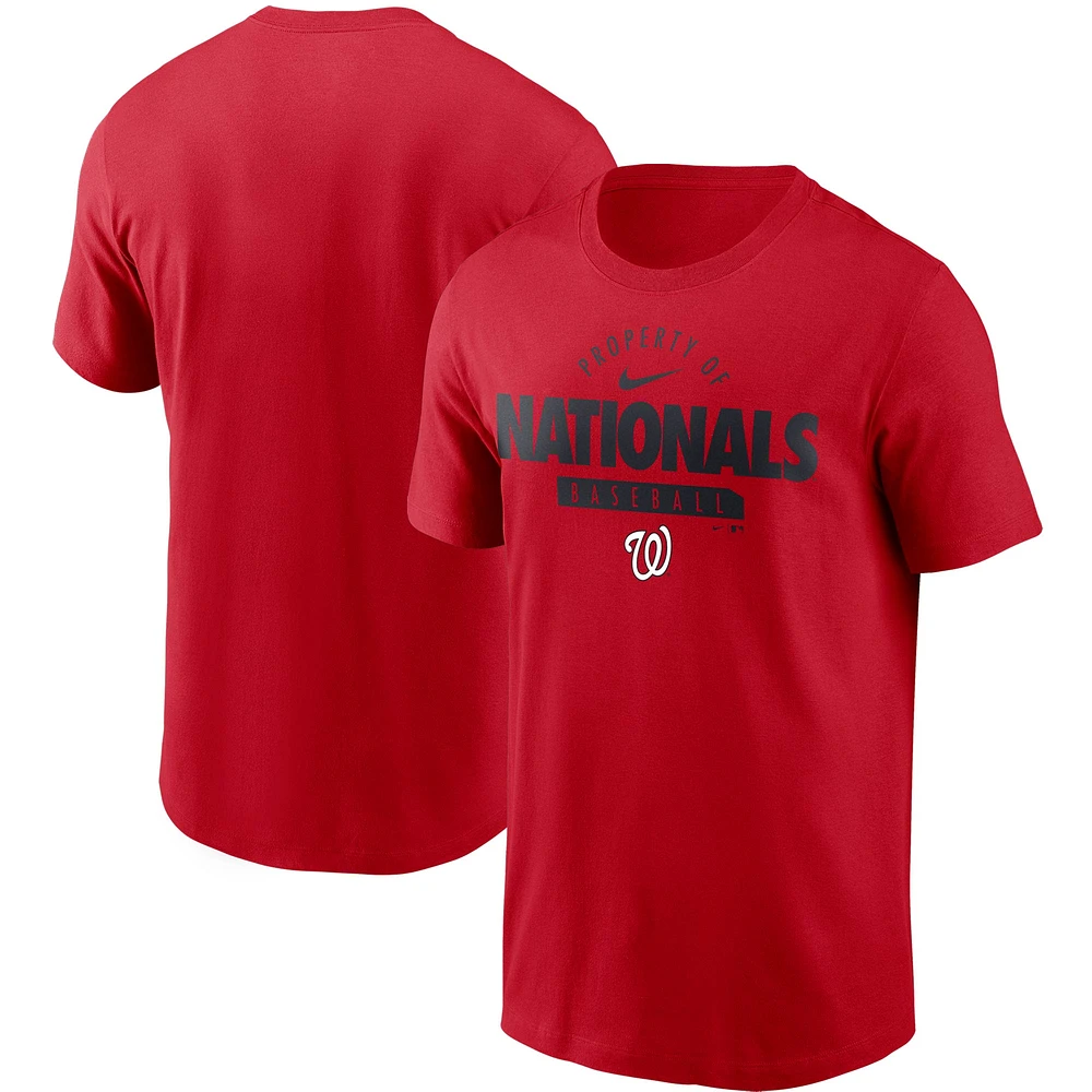 T-shirt d'entraînement Nike Nationals Primetime des Washington pour homme rouge