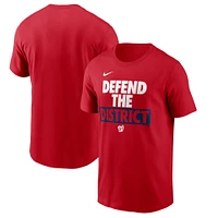 T-shirt Nike rouge Washington Nationals Rally Rule pour homme