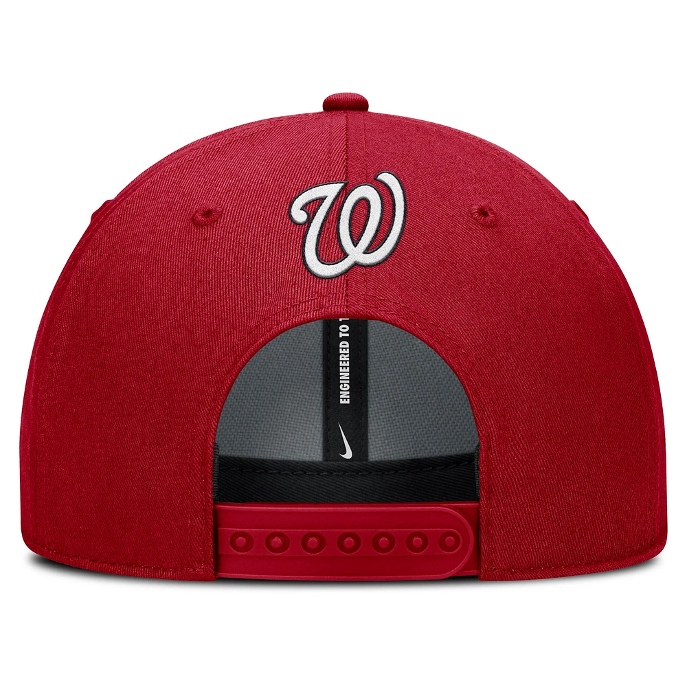 Men's Nike Red Washington Nationals Rise Gaberdine Adjustable Hat