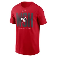 T-shirt Nike rouge avec tableau de bord des Nationals Washington pour homme