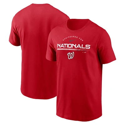 T-shirt de performance pour homme Nike Nationals Washington Team Engineered rouge