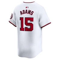 Maillot de joueur Nike Riley Adams pour hommes, blanc, Washington Nationals, Domicile, Limité