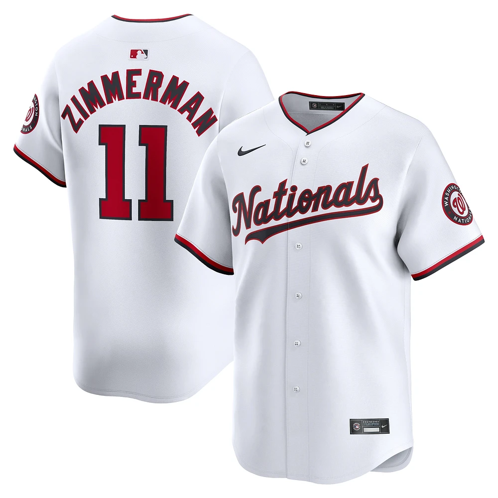 Men's Nike Ryan Zimmerman White Washington Nationals Home Limited Player Jersey