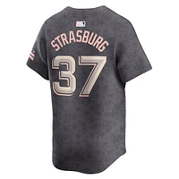 Maillot de joueur Nike Stephen Strasburg Charcoal Washington Nationals City Connect Limited pour homme