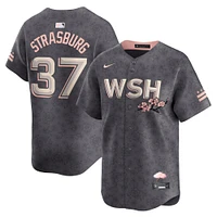 Maillot de joueur Nike Stephen Strasburg Charcoal Washington Nationals City Connect Limited pour homme