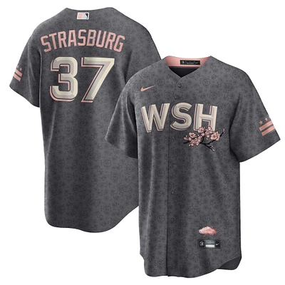 Men's Nike Stephen Strasburg Gray Washington Nationals City Connect Replica Player Jersey