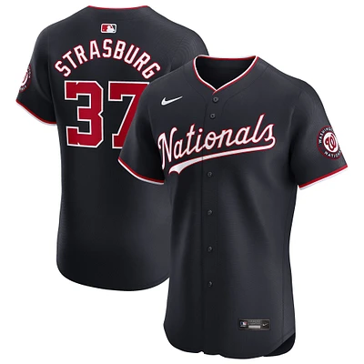 Maillot de joueur alternatif d'élite Nike Stephen Strasburg bleu marine des Washington Nationals pour homme