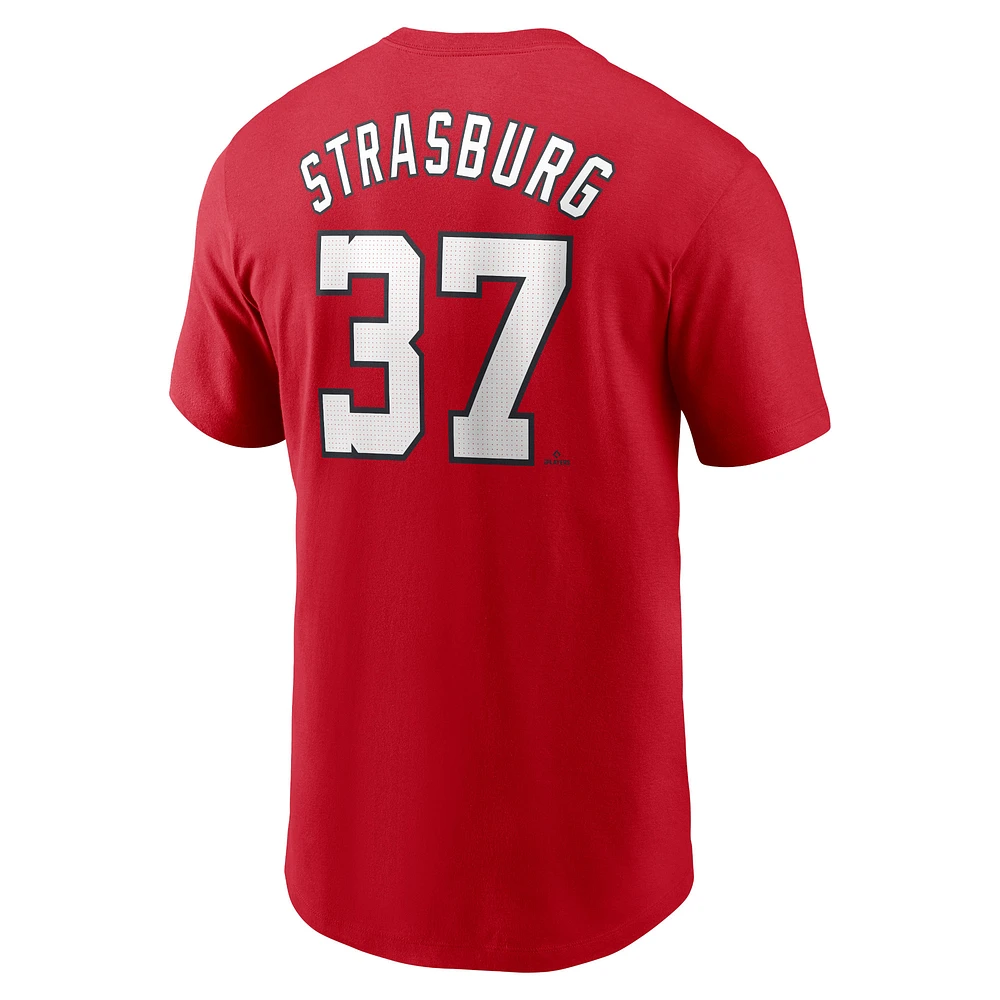 T-shirt Nike Stephen Strasburg pour homme, rouge, Washington Nationals, Fuse Name & Number