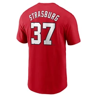 T-shirt Nike Stephen Strasburg pour homme, rouge, Washington Nationals, Fuse Name & Number