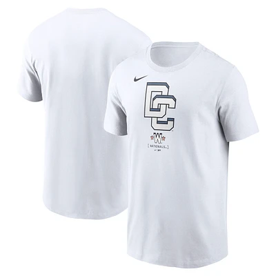 T-shirt Nike blanc à grand logo Washington Nationals 2025 City Connect pour homme