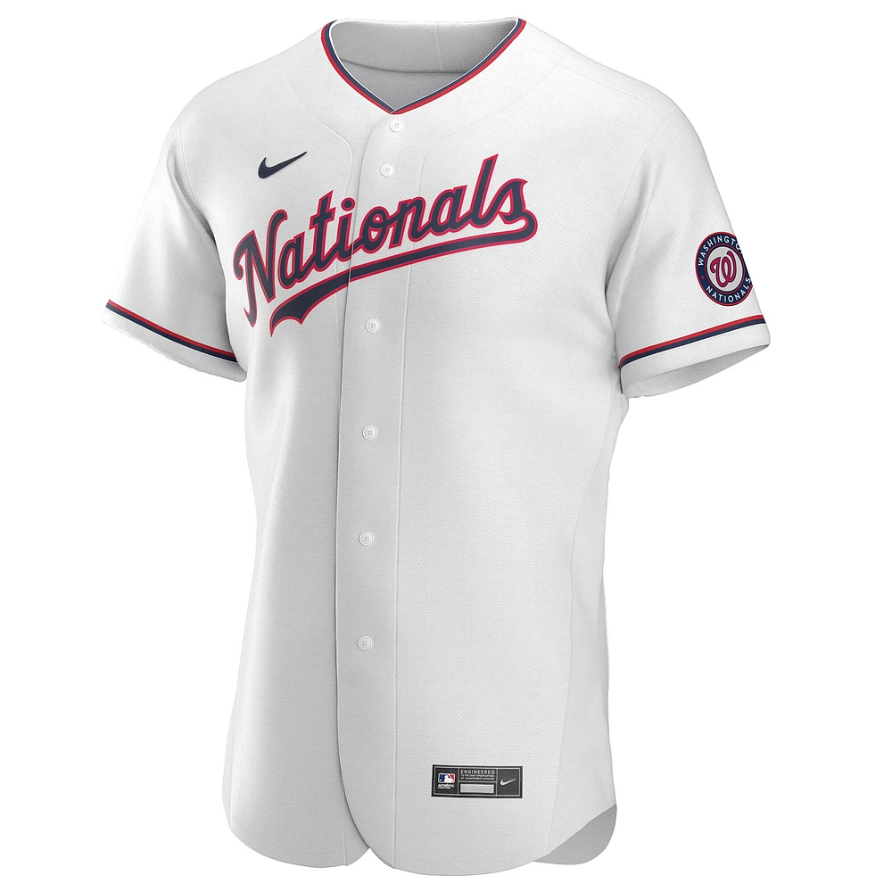 Maillot Nike pour homme, blanc, équipe authentique alternative des Nationals de Washington