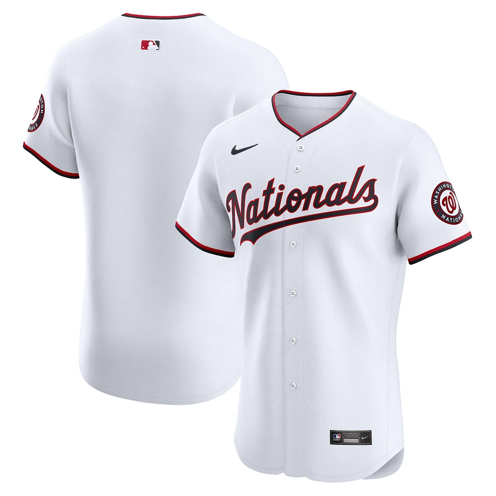 Maillot Nike blanc Washington Nationals Domicile Elite pour homme