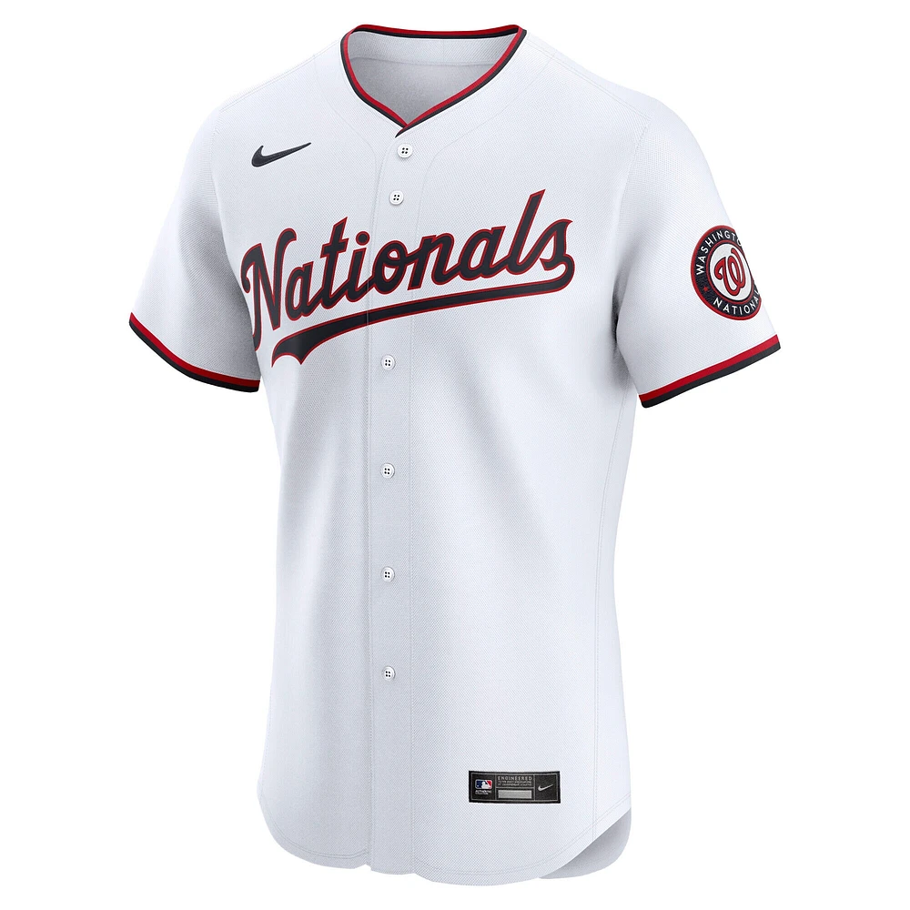 Maillot Nike blanc domicile élite des Washington Nationals pour homme