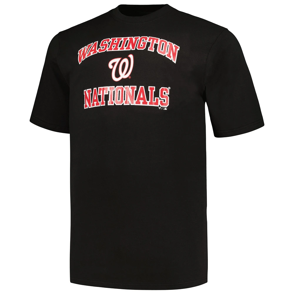 Men's Profile Black/Heather Gray Washington Nationals Big & Tall T-Shirt Combo Pack