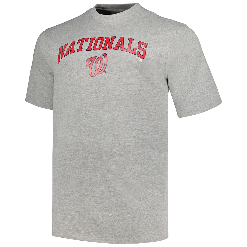 Men's Profile Black/Heather Gray Washington Nationals Big & Tall T-Shirt Combo Pack