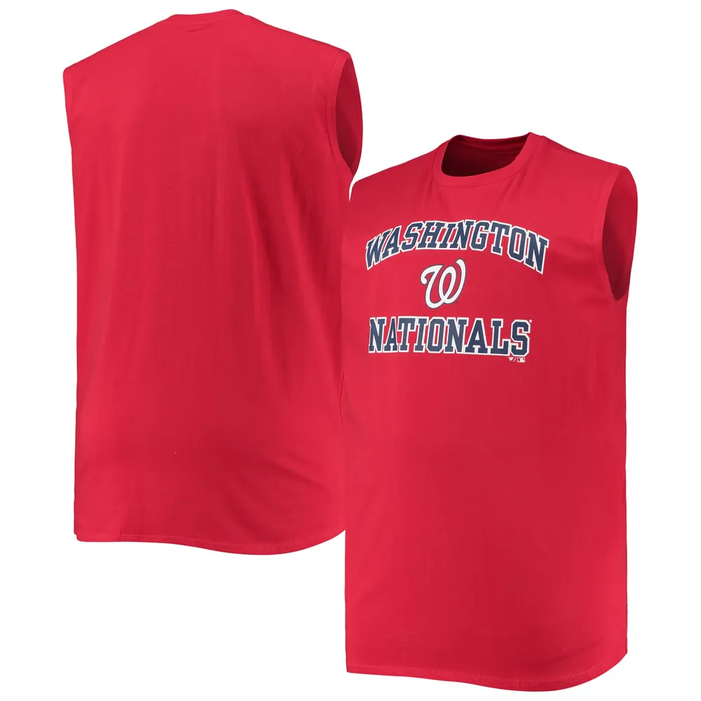 Lids Washington Nationals Big & Tall Jersey Muscle Tank Top - Red