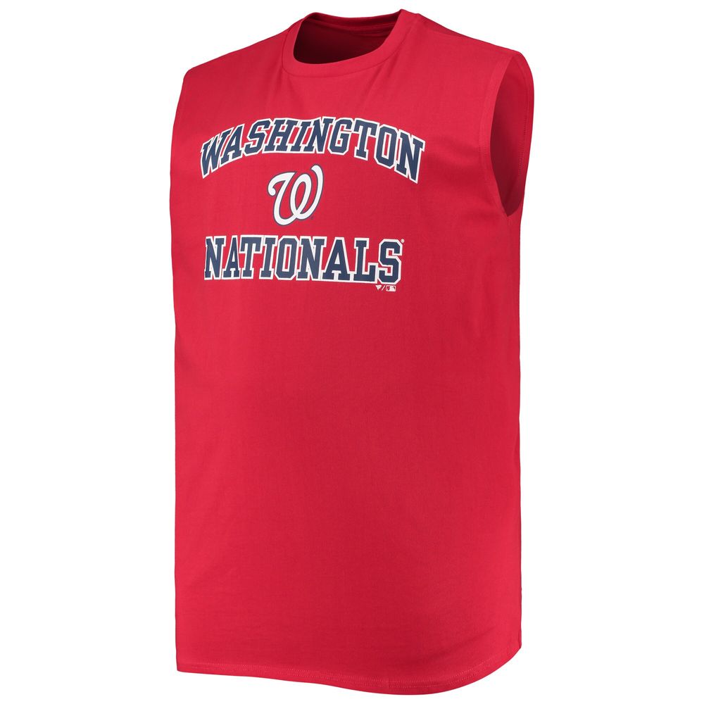 Men's Red Washington Nationals Big & Tall Jersey Muscle Tank Top