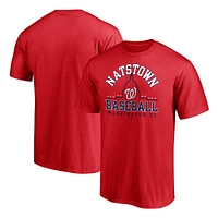 T-shirt rouge pour homme avec logo de la ville natale des Nationals Washington