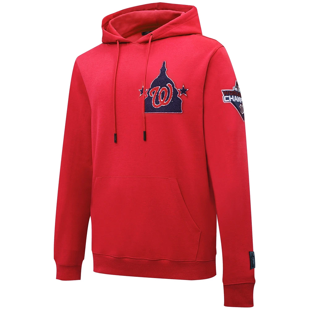Men's Red Washington Nationals Pro Standard Logo Pullover Hoodie