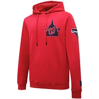 Men's Red Washington Nationals Pro Standard Logo Pullover Hoodie