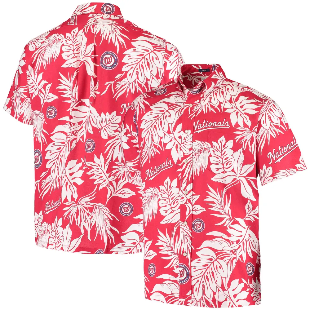 Men's Washington Nationals Reyn Spooner Red Aloha Button-Down Shirt