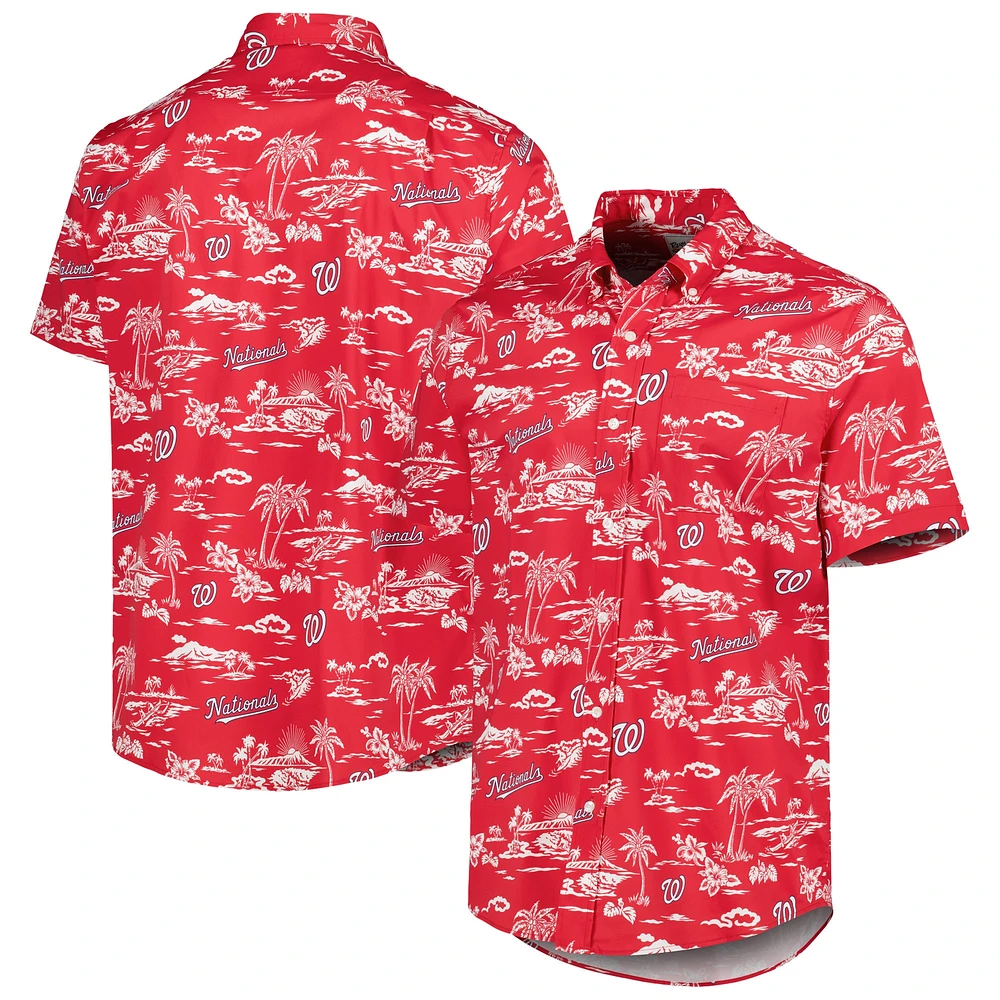 Chemise boutonnée pour homme Reyn Spooner Red Washington Nationals Kekai Performance