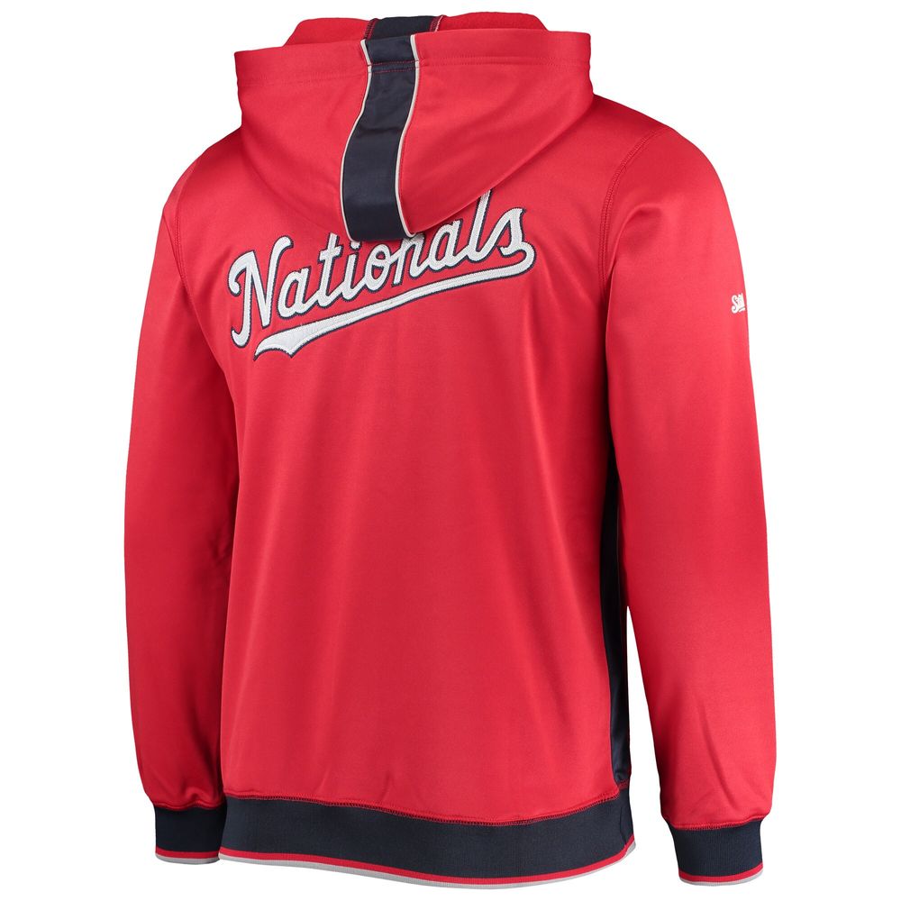 Men's Stitches Red/Navy Washington Nationals Team Full-Zip Hoodie