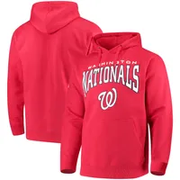 Men's Stitches Red Washington Nationals Team Pullover Hoodie