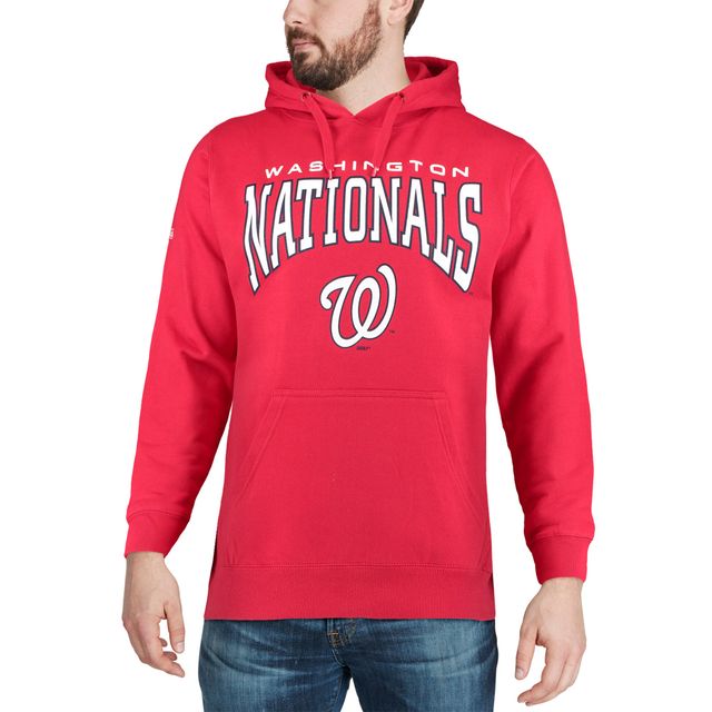 Chandail à capuchon rouge de l'équipe des Nationals Washington Stitches pour hommes