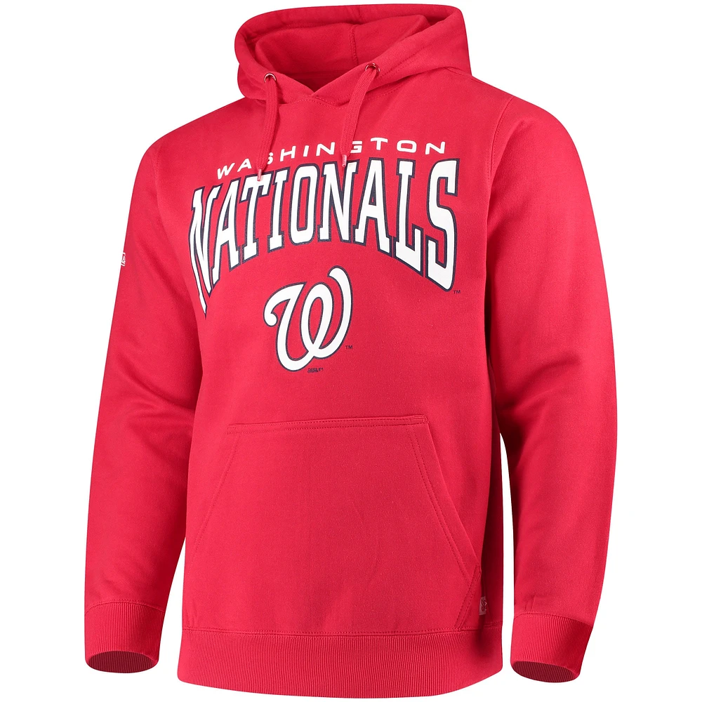 Chandail à capuchon rouge de l'équipe des Nationals Washington Stitches pour hommes