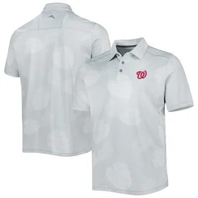 Men's Tommy Bahama Gray Chicago Cubs Blooms Polo Size: Large