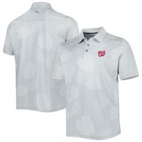 Men's Tommy Bahama Gray Washington Nationals Palm Coast Delray Fond IslandZone Allover Polo