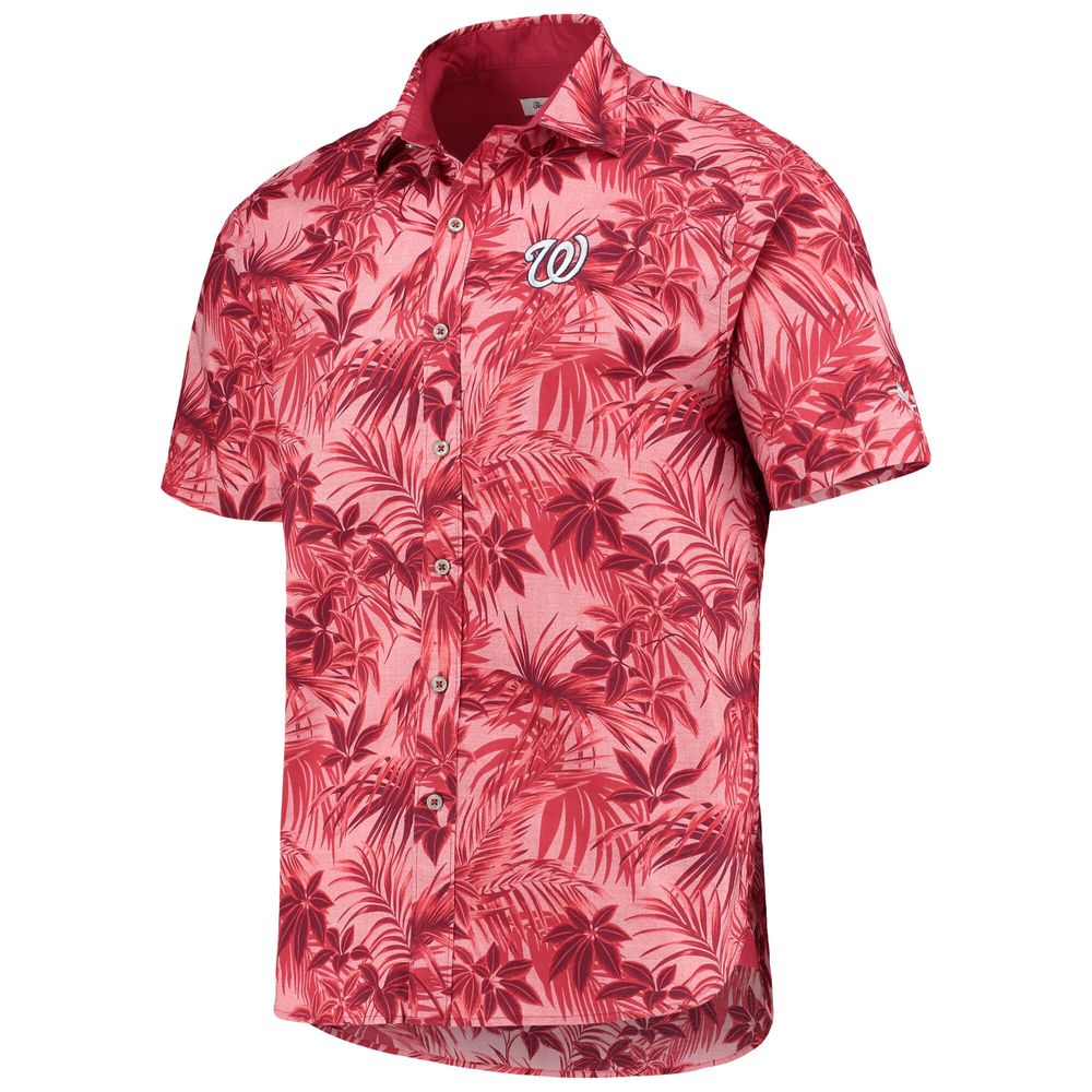 Men's Tommy Bahama Red Washington Nationals Sport Reign Forest Fronds Button-Up Shirt