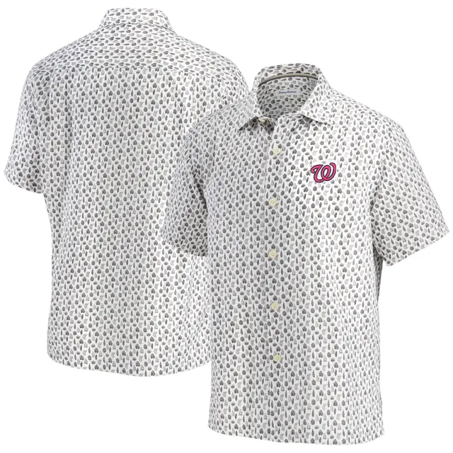 Washington Nationals Hawaiian style shirt. Tommy Bahama style with  matching front.